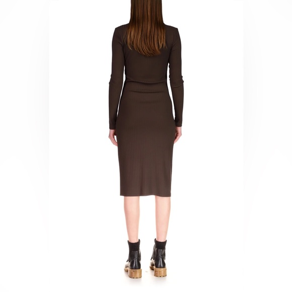 NWT Sanctuary Bodycon rib midi Dress in Java - Picture 3 of 6